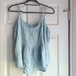 old navy pintuck chambray tank top